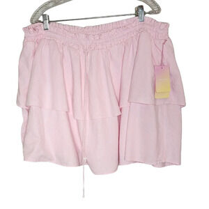 NWT Stoney Clover for Target linen blend stretch tiered mini skirt.